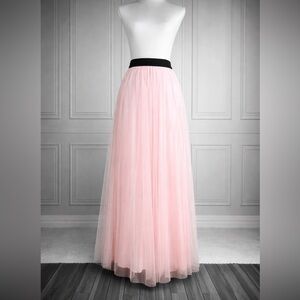 Pastel tulle maxi skirt